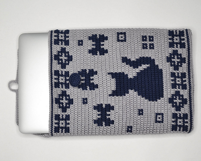Mosaic Laptop Sleeve Cat