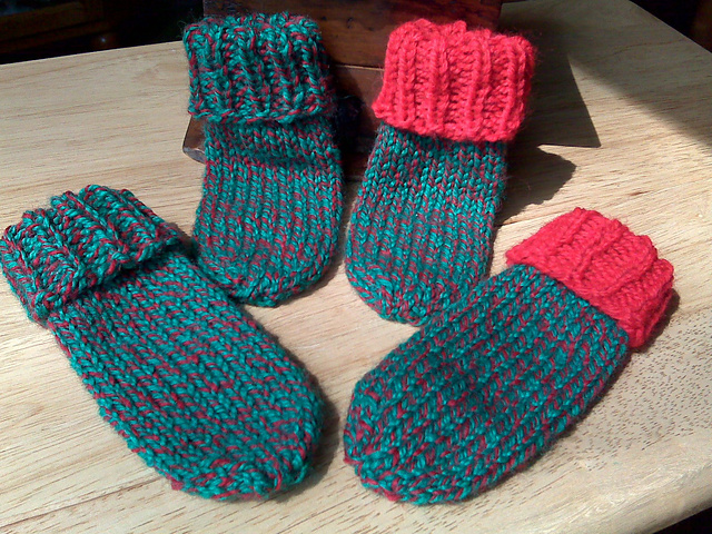 Newborn Baby Christmas Bootie Socks