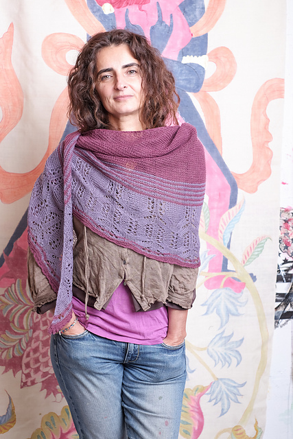 Pink Lotus shawl