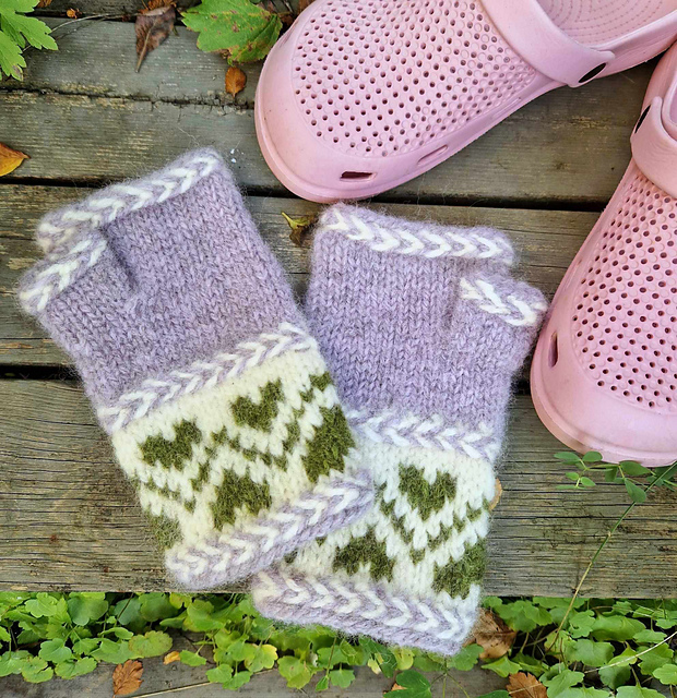 Hjerteslag pulsvanter/ Heartbeat mitts