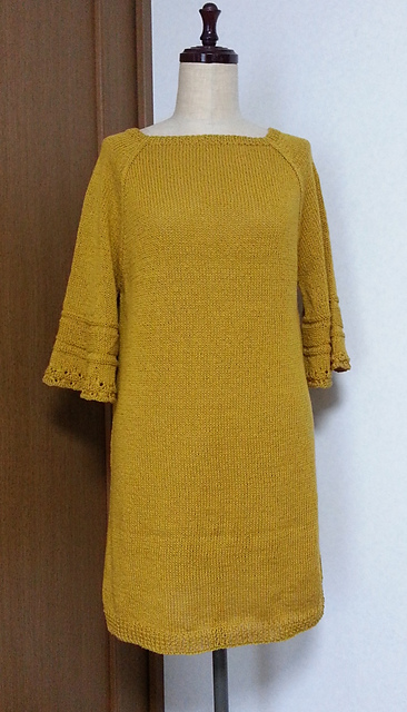 p.35 Bell Sleeves One-piece dress