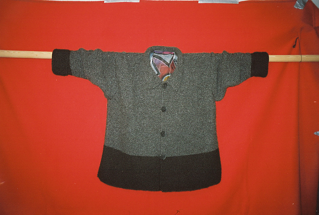 Ravelry: #048 Adult Two Color Jacket pattern by Leslie Scanlon