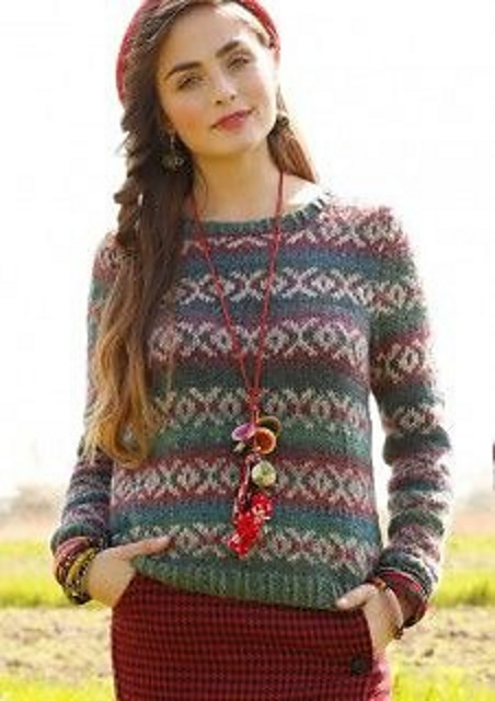 # 32 Jacquardpullover