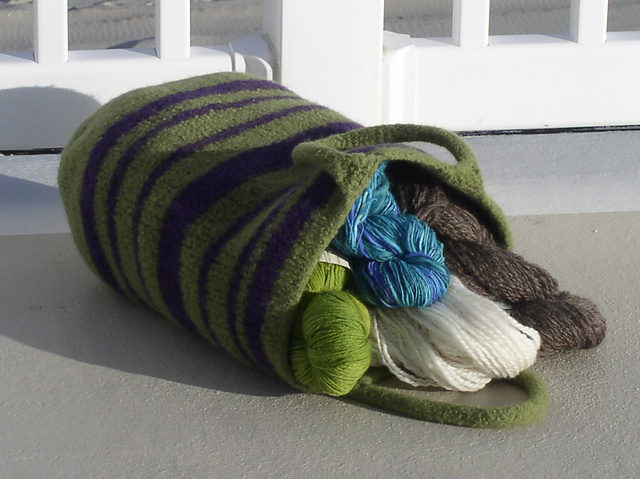 Melanie's Striped Felted Tote