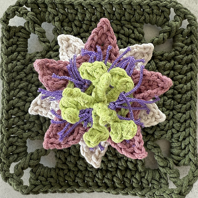 Passion Flower Granny Square