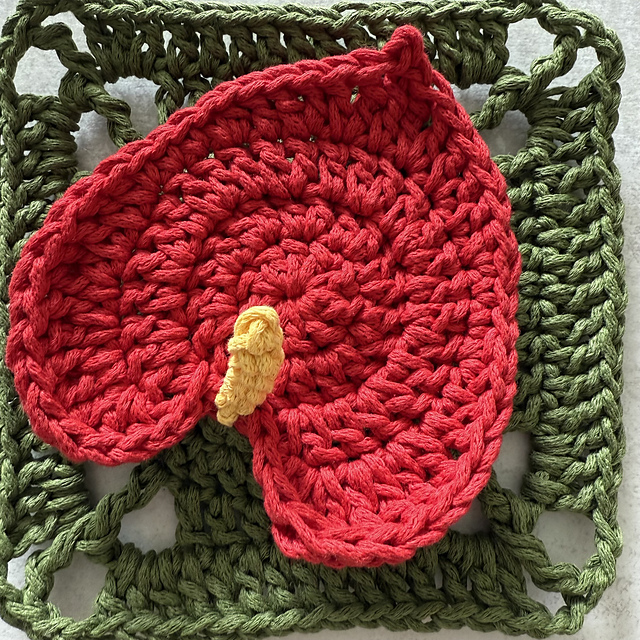 Anthurium Flower Granny Square