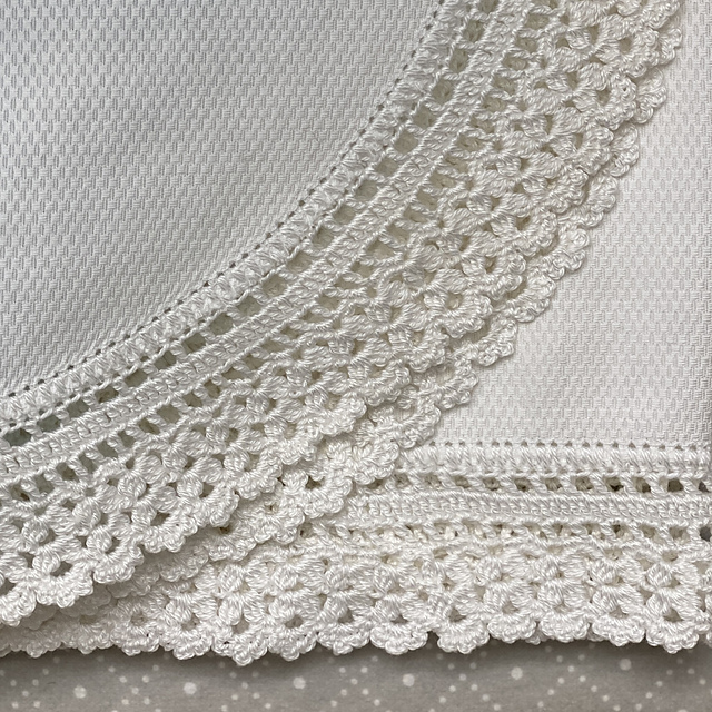 Snow White Pique Blanket Border