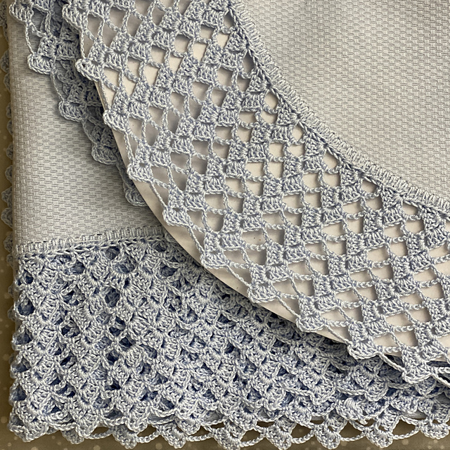 CrossHatch Receiving Blanket Border