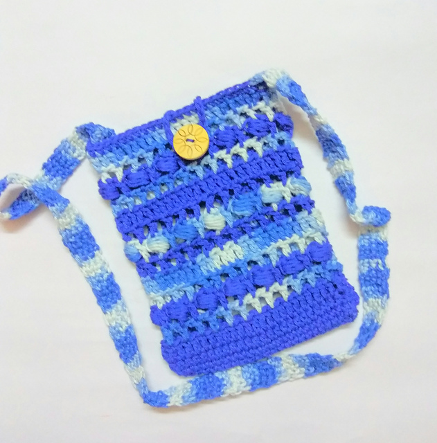 Puff Stitch Crochet Sling Bag