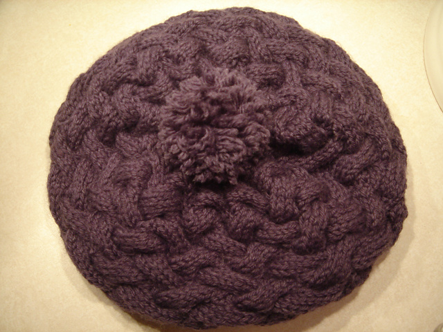 Cabled Beret