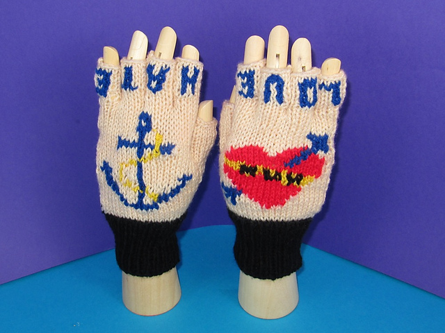 Tattoo Fingerless Gloves