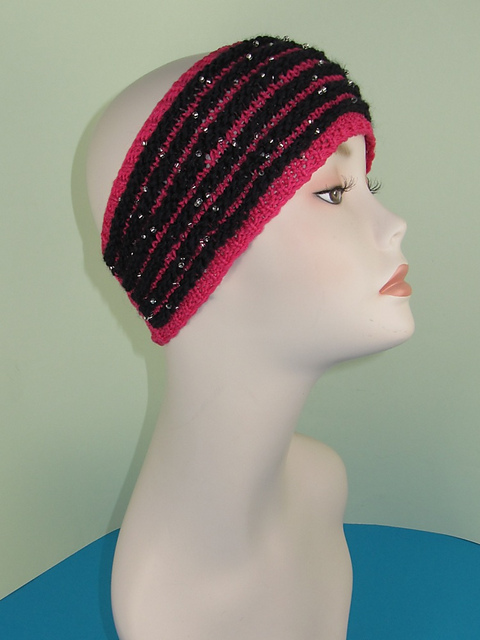 Stripe Beaded Headband