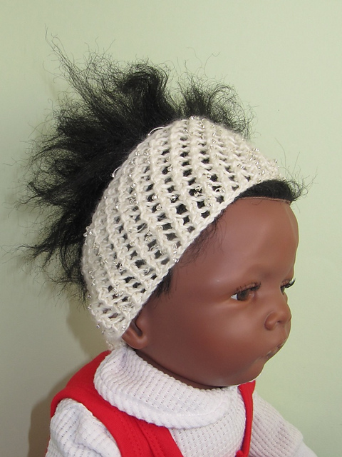 Baby / Child Beaded Easy Lace Headband