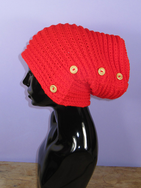 Sideways Fishermans Rib  Button Up Slouch Hat