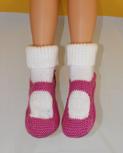 Adult Chunky Rib Cuff Sock Slippers
