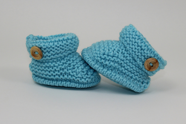 Baby Simple Cuff One Button Booties