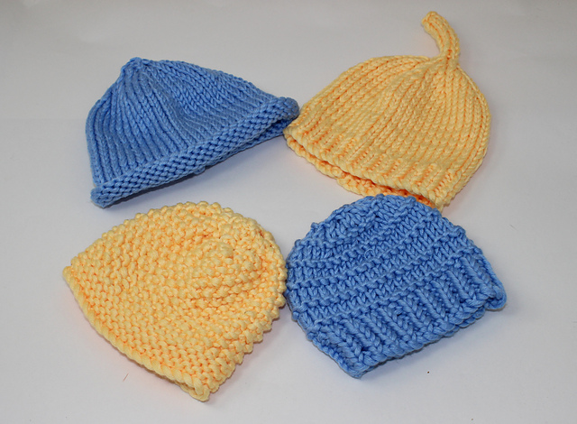 4 Easy Design Chunky Baby Hats