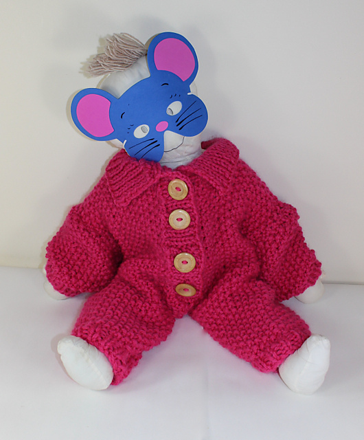 Baby Super Chunky Moss Stitch Onesie