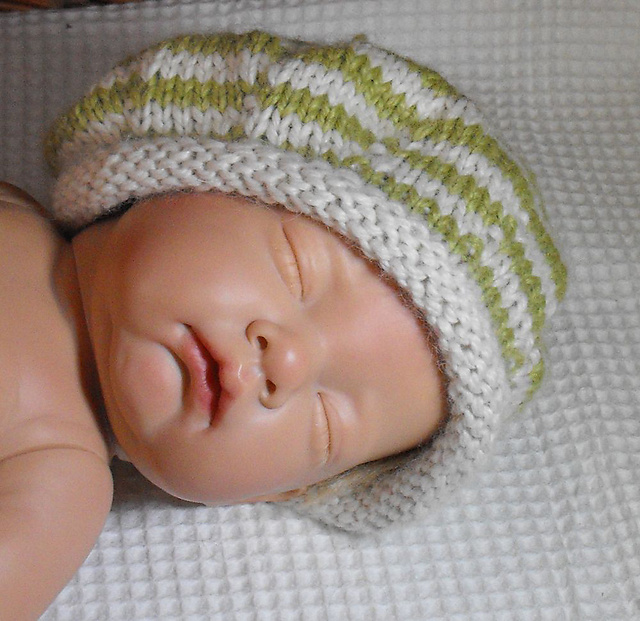 BABY STRIPEY ROLL BRIM TAM SLOUCH