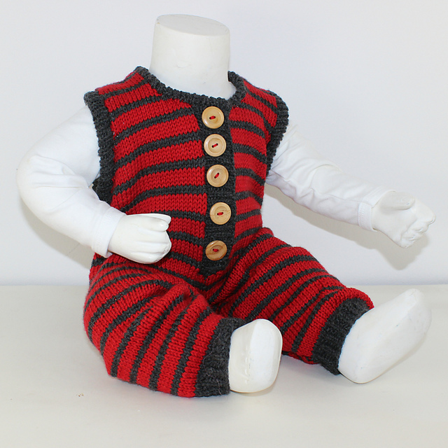 Cloudborn Fibers Baby Stripe Dungarees
