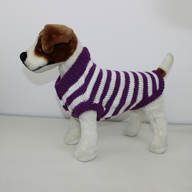 Stripe Aran Dog Coat