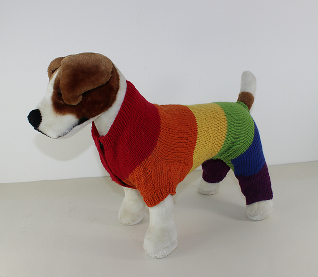 Ravelry Dog Rainbow Onesie pattern by Christine Grant