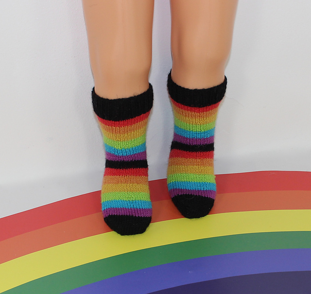 Toddler Simple Rainbow Socks