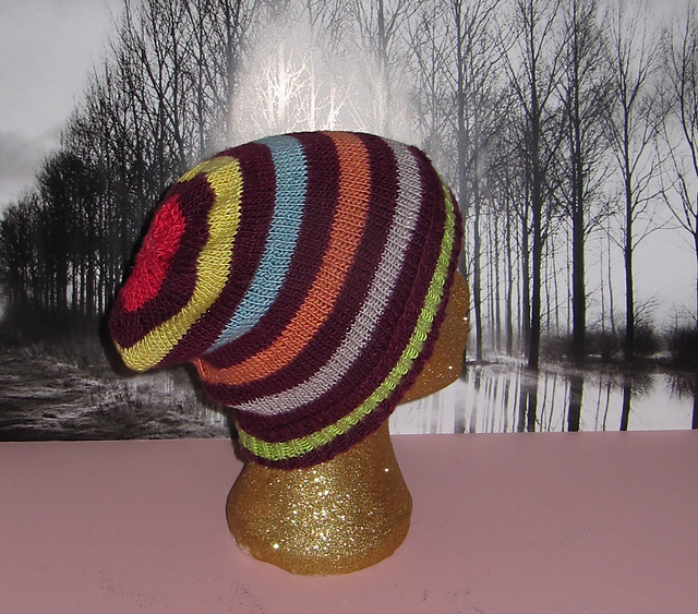 Silk Stripe Slouch Hat