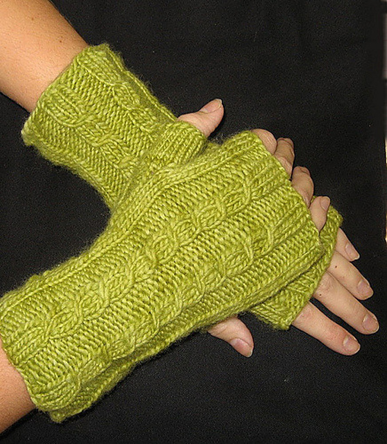 Malabrigo Lettuce Green Wristwarmer
