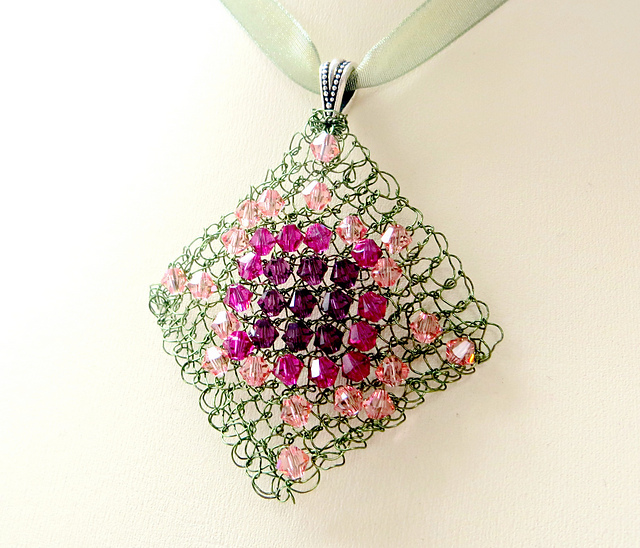 Diamond Wire Knitted Pendant