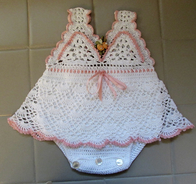 Baby Girl Sundress with Attached Romper