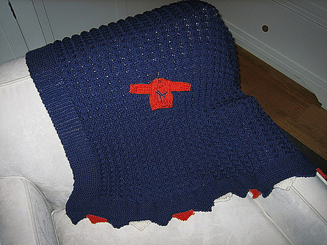 Mets Cable Baby Blanket