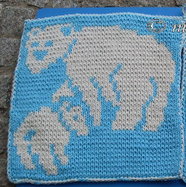DF-Topflappen Bär mit Jungtier
