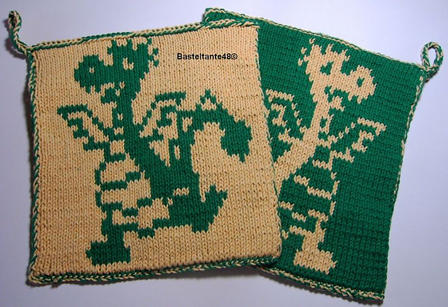 DF-Topflappen fröhlicher Drache
