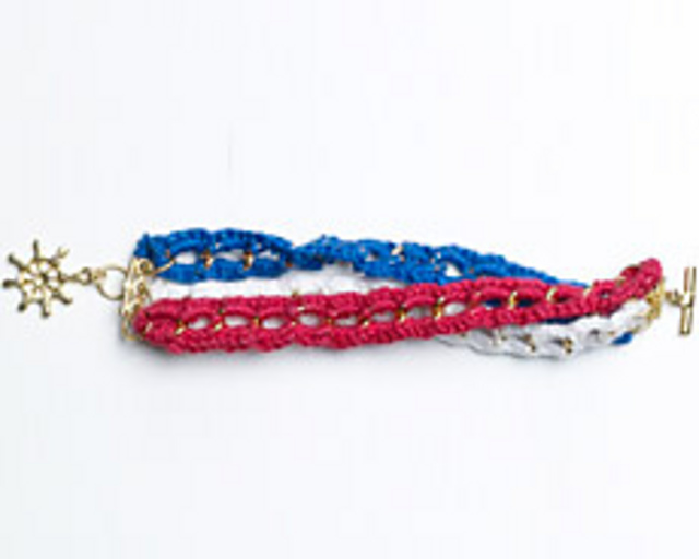 Pulseira de correntes em 3 cores