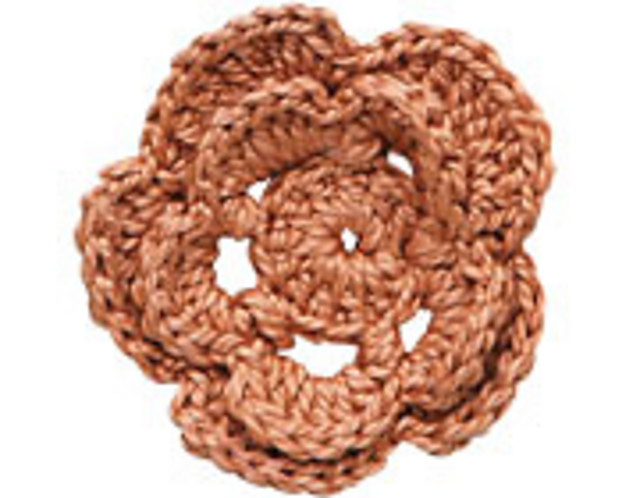 Flor de crochê (caramelo)