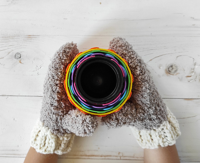 Furry gloves