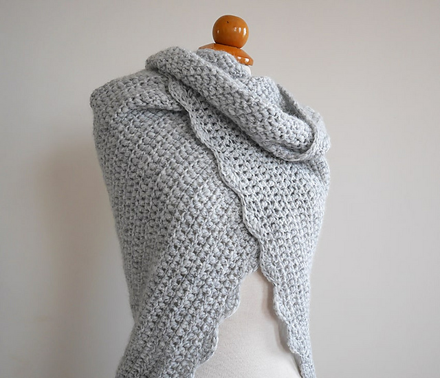 Beginner triangle shawl