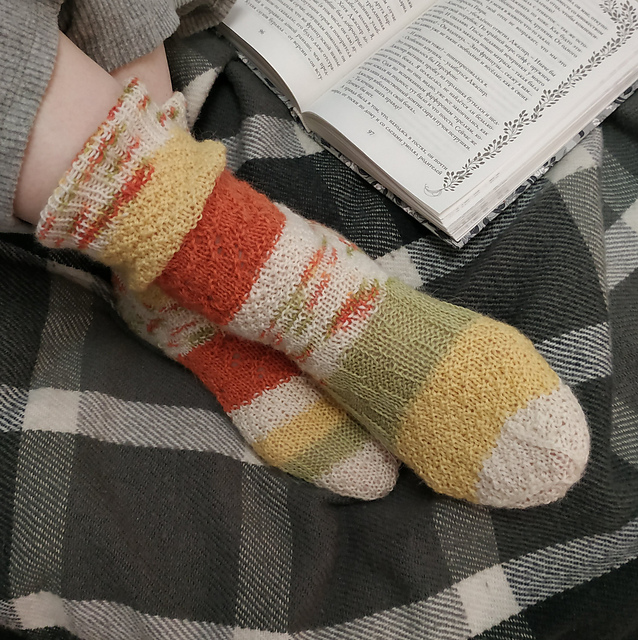 Fantasy knitted socks
