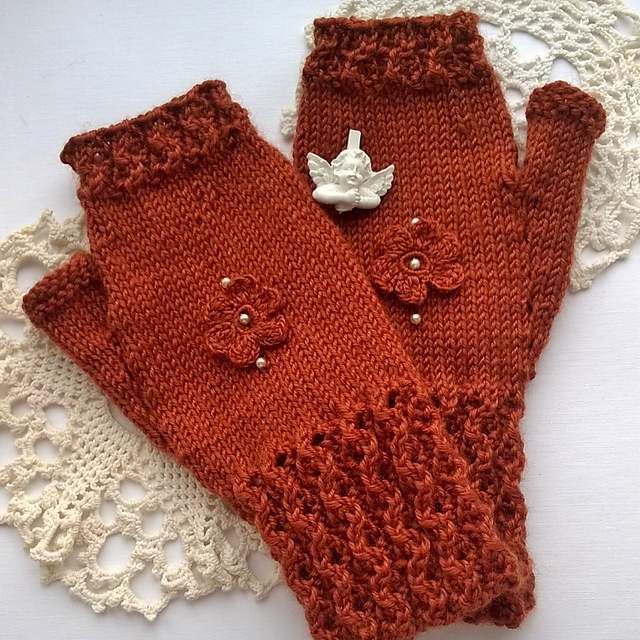 Fingerless mittens  „Lora“