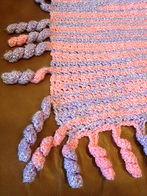 Swirly-Fringed Blanket