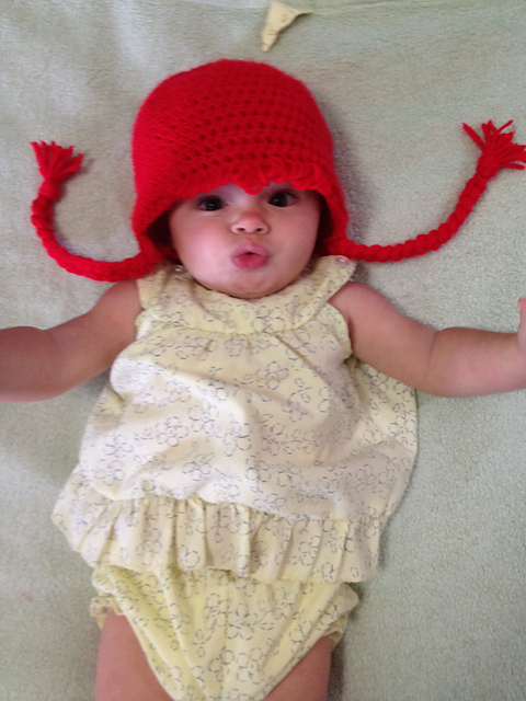 baby "hair" hat braids