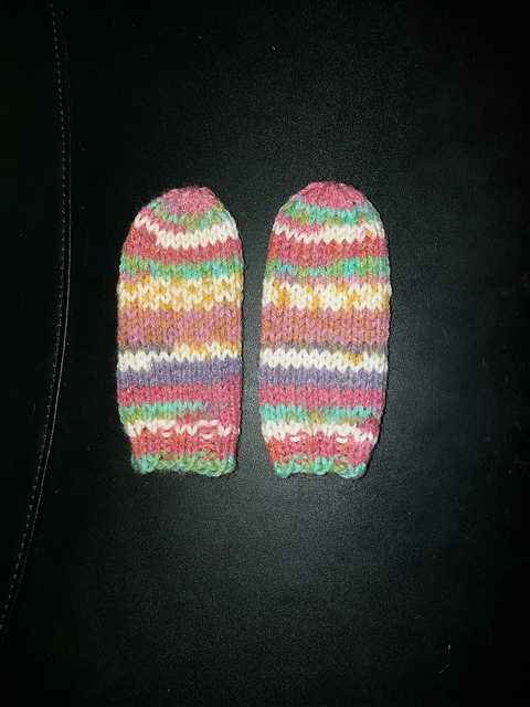Stripes Baby Mitts