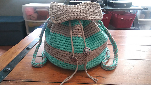 Slouchy Stripes Backpack