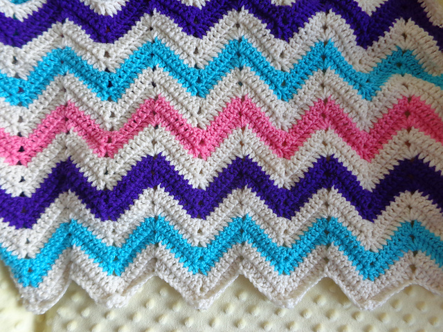 Chevron 4-Color Afghan
