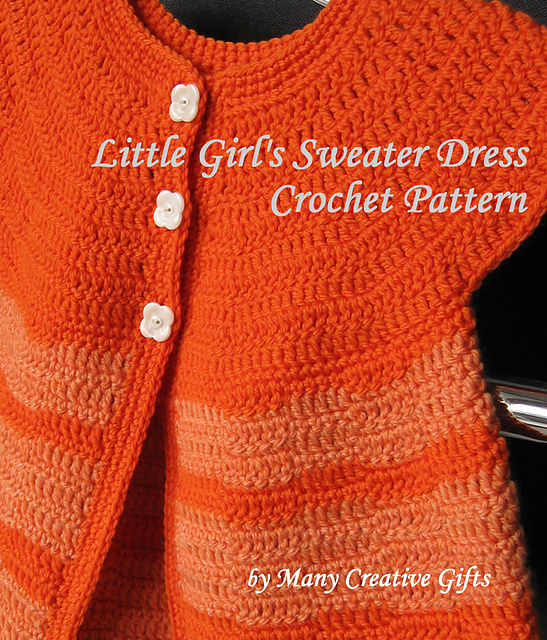 Little Girl's Sweater Dress 2 yo