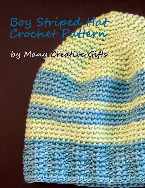 Boy Striped Hat Crochet Pattern