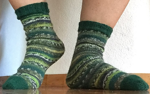 Stripy heels socks