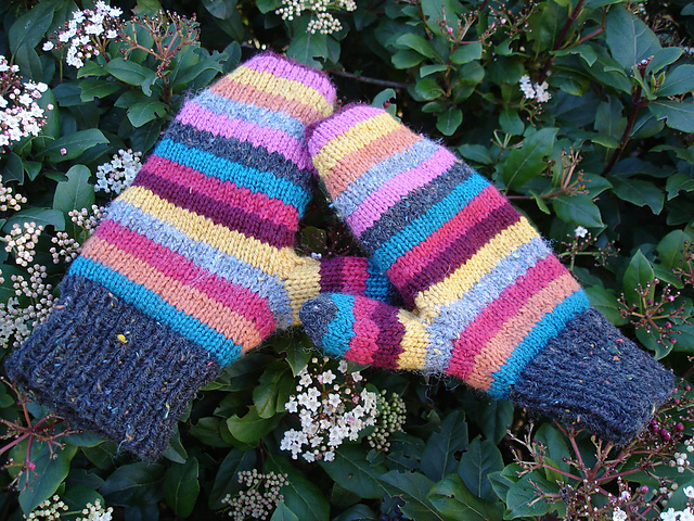 Striped Mittens