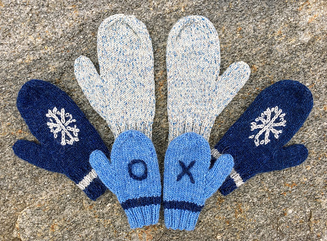 Two Needle Mitten for the Family